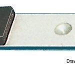 Anodised aluminium rail 22x3 mm (2m-bar)