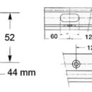 In alluminio anodizzato naturale con coprifilo e rotaia di aggancio per basi candelieri.