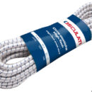 Una corda elastica con rivestimento realizzato in poliestere altamente resistente all'abrasione ed anima di lattice di alta qualità.Tale combinazione rende la corda compatta, stabile e durevole. Venduto in confezione retail appendibile.