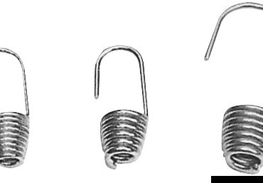 Utili per terminazione dei cavi elastici. Le graffe ad anello servono per bloccare il cavo elastico nei ganci. Si aggraffano con una pinza o con una morsa.