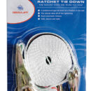 Resistenti ai raggi UV, sono provviste di ganci terminali in acciaio zincato e cricchetto intermedio, sempre in acciaio zincato per tendere a piacere il nastro. Sono adatte per fissare gli scafi sul tetto dell’auto o sui carrelli tramite gli anelli di prua o di poppa.