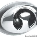 Completamente incassato. In acciaio inox AISI 316 lucidato a specchio.