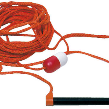 In levilene con maniglia in alluminio, rivestita di morbido espanso nero.