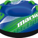 Super ciambella con 4 maniglie in nylon / neoprene.Fabbricato in PVC elettrosaldato + nylon cordura 420D.Valvola boston per un gonfiaggio rapido e gancio di traino quick connect.