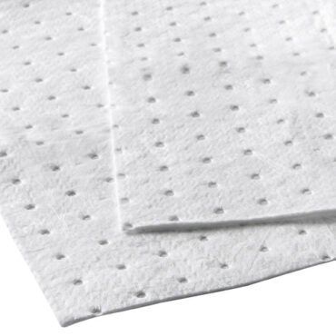 Panni assorbenti idrorepellenti, specifici per olio e carburante. Non sgocciolano ed assorbono rapidamente. Di colore bianco, resistono a strappi ed usura e rimangono compatti anche se completamente saturi.