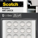 Paracolpi rotondi, autoadesivi, trasparenti, assorbono le vibrazioni, attenuano i rumori, riducono i danni agli oggetti dovuti agli urti.