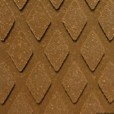 Rivestimento classico da coperta, cockpit e gradini scalette.Rivestimento antisdrucciolo per coperte, pozzetti, di produzione inglese in conglomerato gomma-sughero.