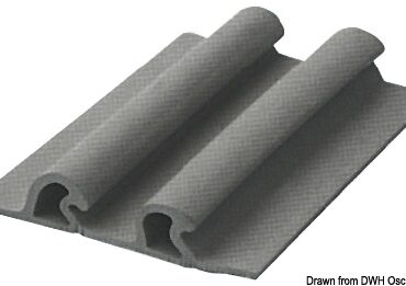 Double rubbing strake 115x21.4 light grey RAL 7035