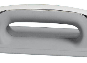 In EPDM con inserto in acciaio inox AISI 316 lucidato a specchio.