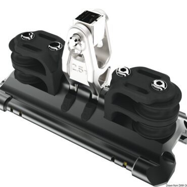 Mainsheet car bigger upstand double control sheave