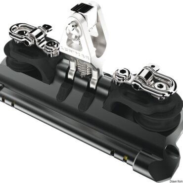 Mainsheet car 1 upstand double control line sheave w/becket