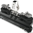 Mainsheet car 2 w/upstand and control line sheaves w/becket