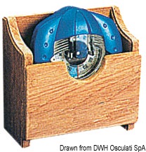 Teak mini compass holder