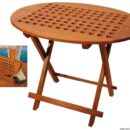 Teak oval table 80x65x57 cm