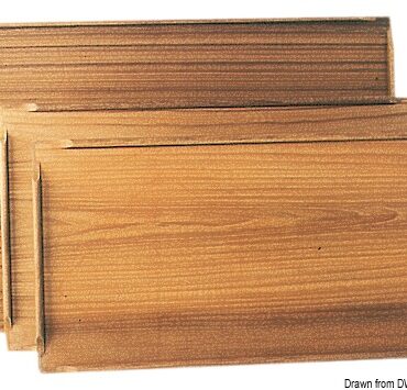 Con bordo e scarichi sugli angoli.