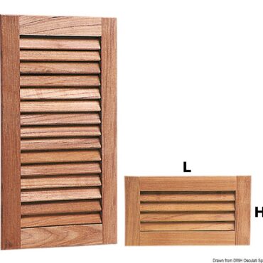 Teak ventilation grid 452x237 mm