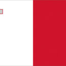 In stamina di poliestere, stampata a tinte indelebili.