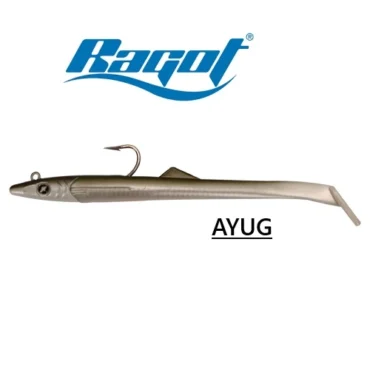 artificiale in gomma rapala rogot hybrid eel da 120 mm per spigola e serra