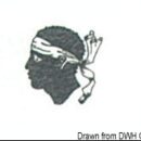 In stamina di poliestere, stampate a tinte indelebili.