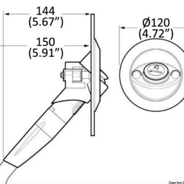 La regolazione acqua fredda e calda e l’intensità della portata vengono regolate mediante la rotazione della parte inferiore del corpo della doccia in modo facile ed intuitivo. L’elevata portata (8 l/min) assicura un getto d’acqua potente.Corpo in ABS e bordi in gomma grigia (a richiesta anche blu) per proteggere la coperta da urti accidentali.Installazione semplicissima:- tubo di sezione speciale con raccordo a T e innesti rapidi pre-installati;- flangia installabile dall’esterno e mediante un solo foro circolare.