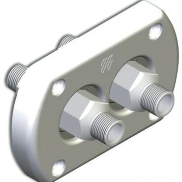 Bulkhead throughout bush twin connection chromed